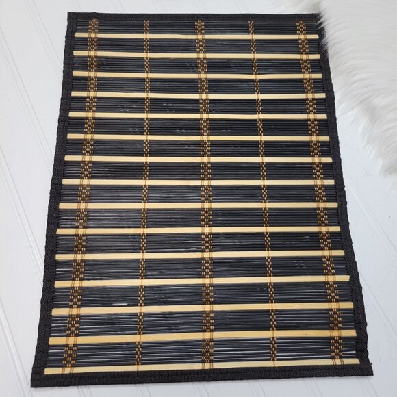 (3) BENSON MILLS  Bamboo PLACEMATS Rectangular  13" x 17.5" Earthtone Sticks - Picture 5 of 7